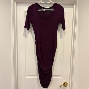 Motherhood Deep Purple Midi Dress